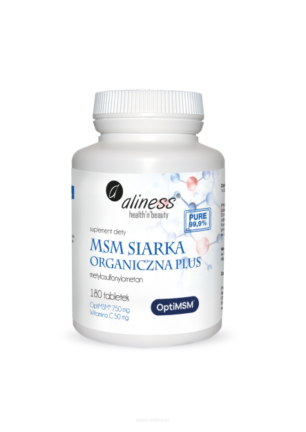 Aliness MSM Siarka Organiczna PLUS | 180 tabletek