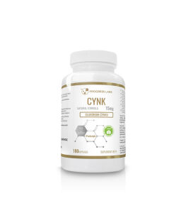 Progress Labs Cynk Glukonian 15mg + Prebiotyk | 180 vege caps.