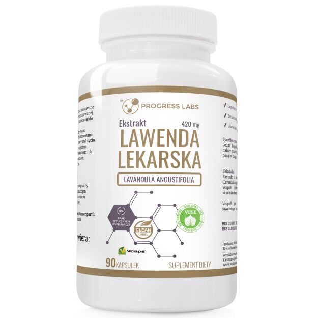 Progress Lawenda Ekstrakt 420mg | 90 kapsułek