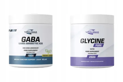 ZESTAW Vitalmax GABA 150g Kwas gamma-aminomasłowy + Glycine 250g glicyna