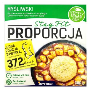 Joyfood PROporcja Kurczak w sosie myśliwskim z kaszą bulgur i warzywami | 300g