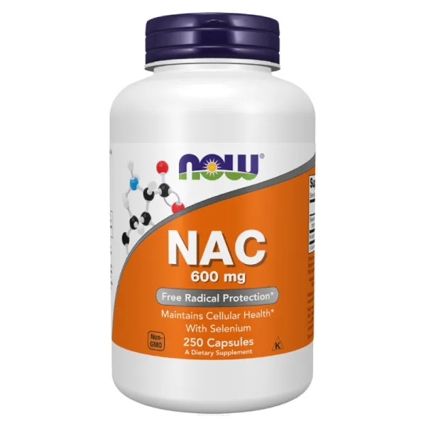 Now Foods NAC N-Acetyl Cysteine 600mg | 250 Vcaps