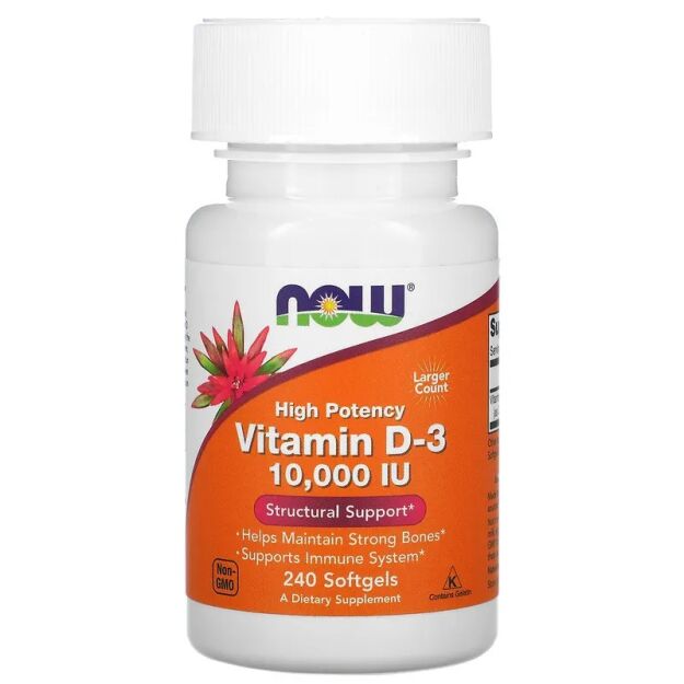 Now Foods Vitamin D3 10 000 IU | 240 softgels