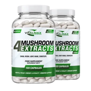 Vitalmax 4 Mushroom Extracts Grzyby Prozdrowotne | 240 kapsułek