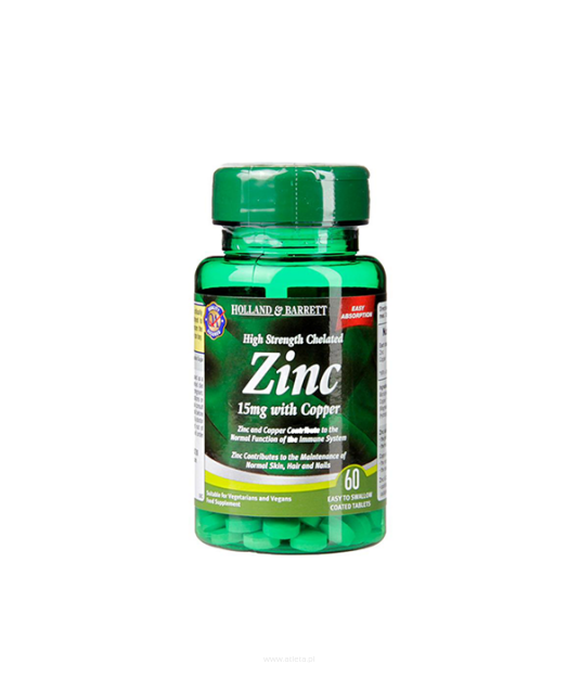 Holland & Barrett Zinc 15mg + Copper | 60 tabl.