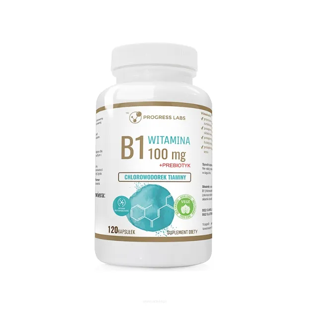 Progress Labs Witamina B1 Tiamina 100mg | 120 kaps. 