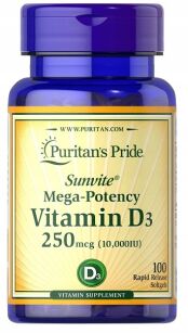 Puritan's Vitamin D3 10 000 IU | 100 softgels