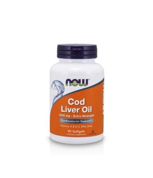 Now Cod Liver Oil Extra Strength 1000 mg | 90 softgels