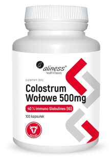 Aliness Colostrum wołowe 500mg | 100 kapsułek