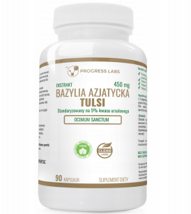 Progress Bazylia Azjatycka Tulsi Ektrakt 450mg | 90 kapsułek