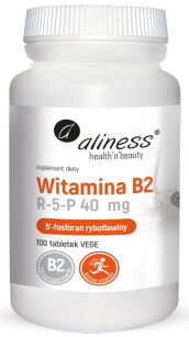 Aliness Witamina B2 R-5-P (Ryboflawina) 40mg | 100 vege tabletek