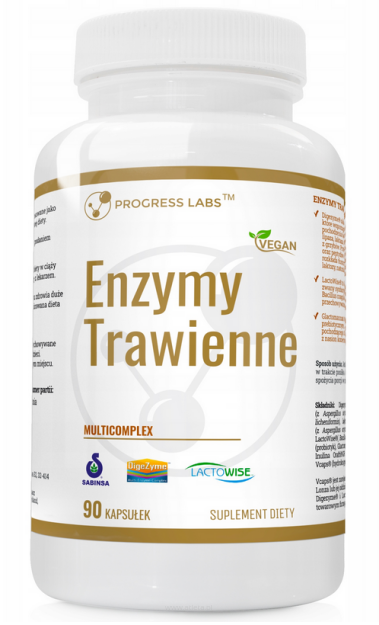 Progress Enzymy Trawienne Multicomplex DigeZyme | 90 kapsułek