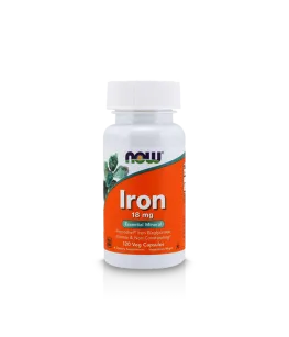 Now Foods Iron Bisglycinate 18mg Żelazo | 120 vcaps.