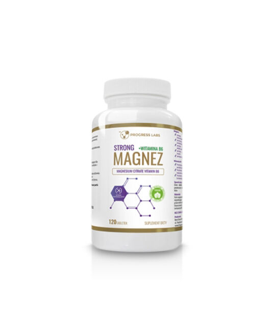 Progress Labs Magnez Strong + Vitamin B6 | 120 tabl.