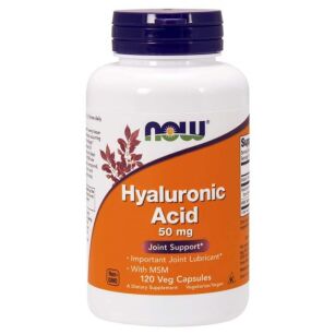 Now Hyaluronic Acid 50mg with msm | 120 kapsułek