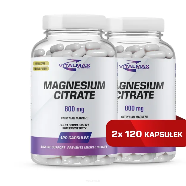 Vitalmax Magnesium Citrate 800mg | 240 kapsułek