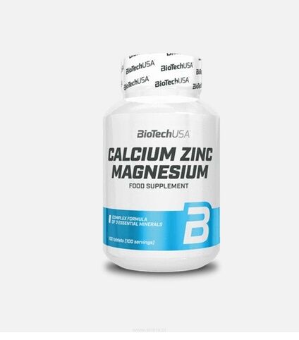 BioTech USA Calcium Zinc Magnesium | 100 tabl.