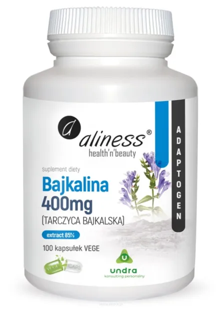 Aliness Bajkalina (Tarczyca bajkalska) extract 85% 400mg | 100 kapsułek