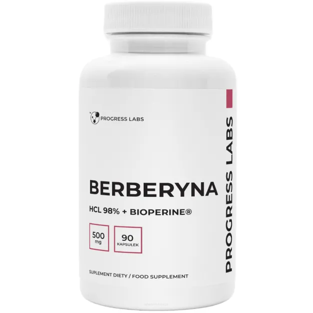 Progress Labs Berberyna HCl 98% 500 mg | 90 kapsułek