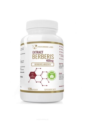 Progress Labs Berberis Aristata Berberyna Extract 5:1 400mg Vege 120 kaps