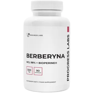 Progress Labs Berberyna HCl 98% 500 mg | 90 kapsułek