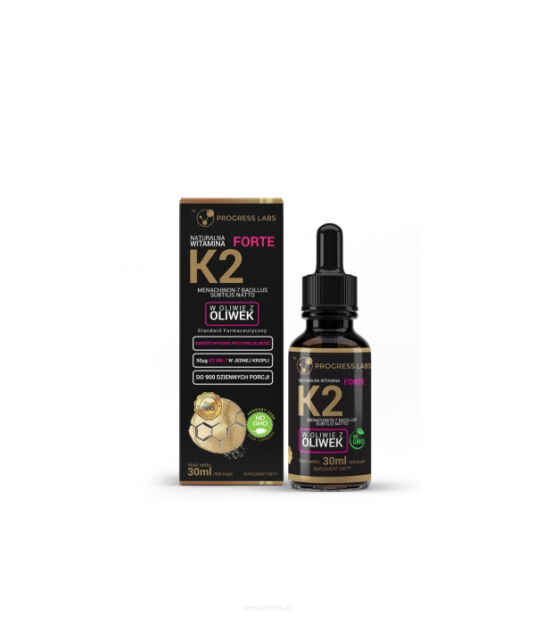 Progress Labs Naturalna witamina K2 MK7 Forte | 30ml / 900 kropli