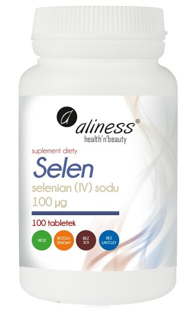 Aliness Selen selenian (IV) sodu 100mcg | 100 vege tabletek