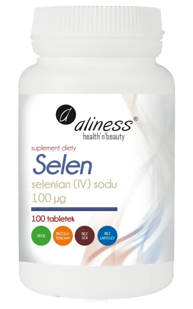 Aliness Selen selenian (IV) sodu 100mcg | 100 vege tabletek