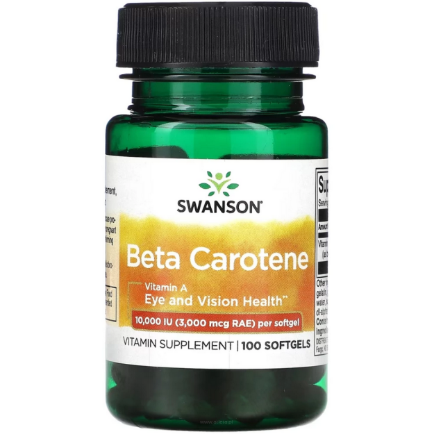 Swanson Beta-Carotene (Vitamin A) 10 000 IU | 100 softgels