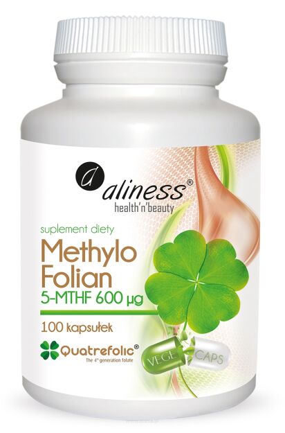 Aliness Methylo Folian 5-MTHF Quatrefolic | 100 kapsułek