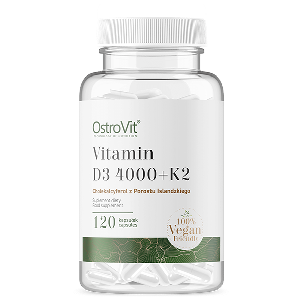Ostrovit Vitamin D3 4000 + K2 Vege | 120 kapsułek