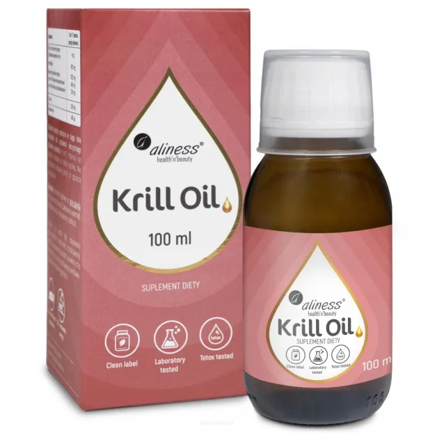 Aliness Krill Oil Omega 3 z Astaksantyną | 100 ml1