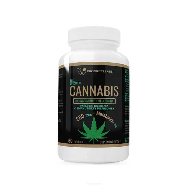Progress Labs CBD 10mg + Melatonina | 60 tabl. do ssania