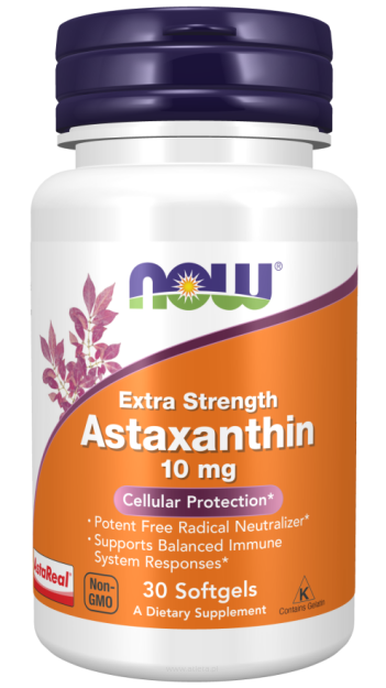 Now Foods Astaxanthin 10 mg  | 30 softgels (Astaksantyna)