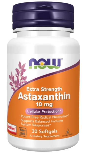 Now Foods Astaxanthin 10 mg  | 30 softgels (Astaksantyna)
