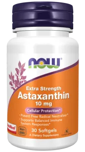Now Foods Astaxanthin 10 mg  | 30 softgels (Astaksantyna)