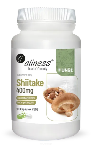 Aliness Shiitake ekstrakt 40/20 400mg | 90 vege kapsułek