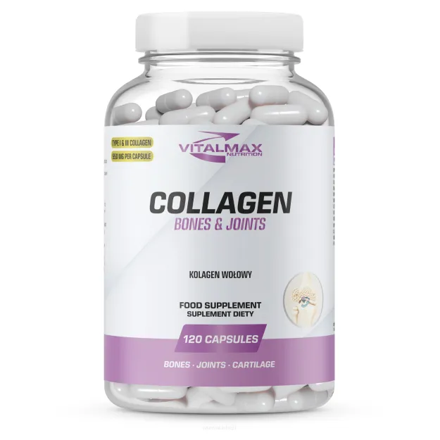 Vitalmax Collagen | 120 kapsułek kolagen wołowy