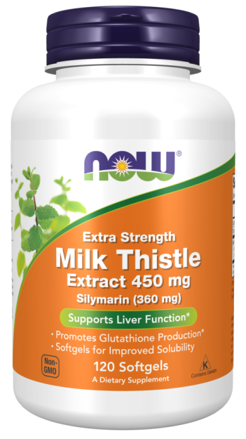 Now Foods Silymarin Milk Thistle Extra Strength 450mg | 120 Softgels