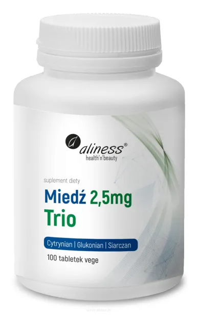 Aliness Miedź Trio 2,5mg | 100 vege tabletek