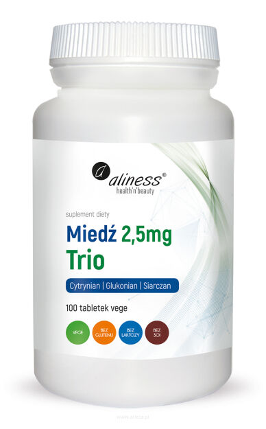 Aliness Miedź Trio 2,5mg | 100 vege tabletek