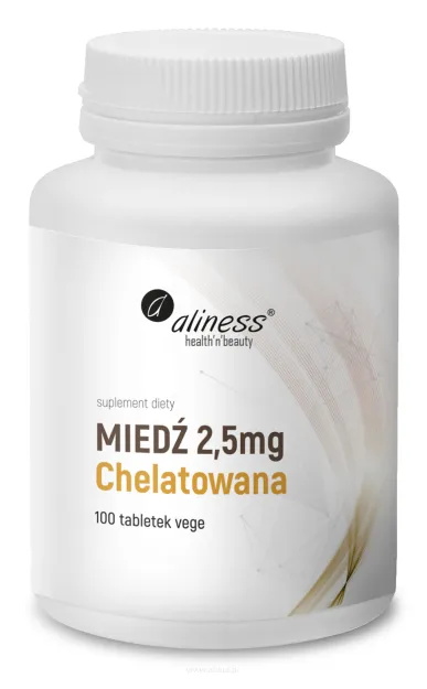 Aliness Miedź chelatowana 2,5mg | 100 vege tabletek