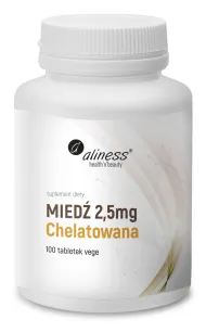 Aliness Miedź chelatowana 2,5mg | 100 vege tabletek
