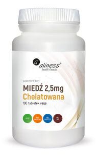 Aliness Miedź chelatowana 2,5mg | 100 vege tabletek