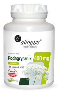 Aliness Podagrycznik (Aegopodium podagraria L.) ekstrakt 10:1 400mg | 100 vege kaps