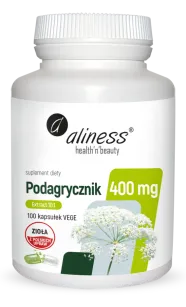 Aliness Podagrycznik (Aegopodium podagraria L.) ekstrakt 10:1 400mg | 100 vege kaps