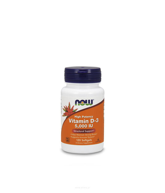 NOW Vitamin D3 5000IU | 120 softgels