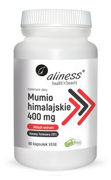 Aliness Shilajit Mumio himalajskie 400mg | 90 vege kapsułek