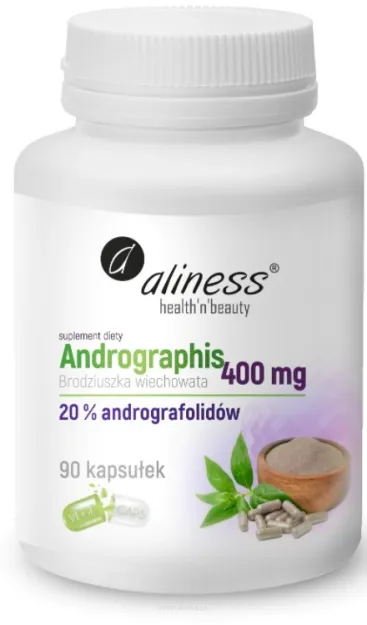 Aliness Andrographis 400 mg (20%) | 90 vege kapsułek
