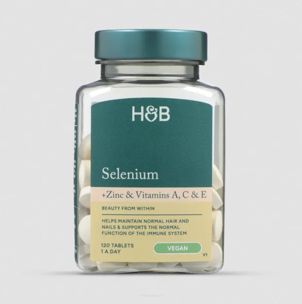Holland & Barrett Selenium Zinc Vits A,C,E | 120 tabletek